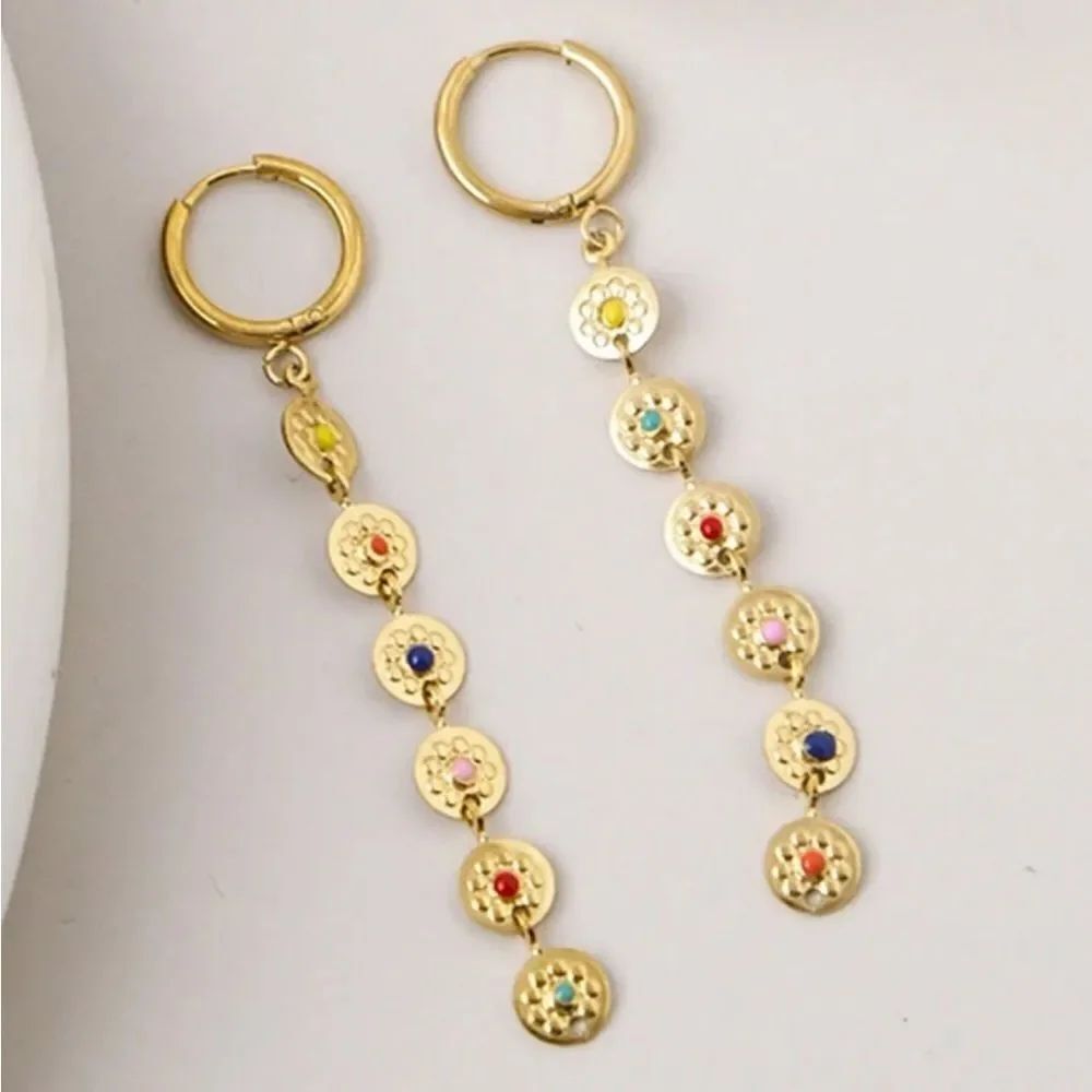 Multi-Color Dangle Earrings A1488